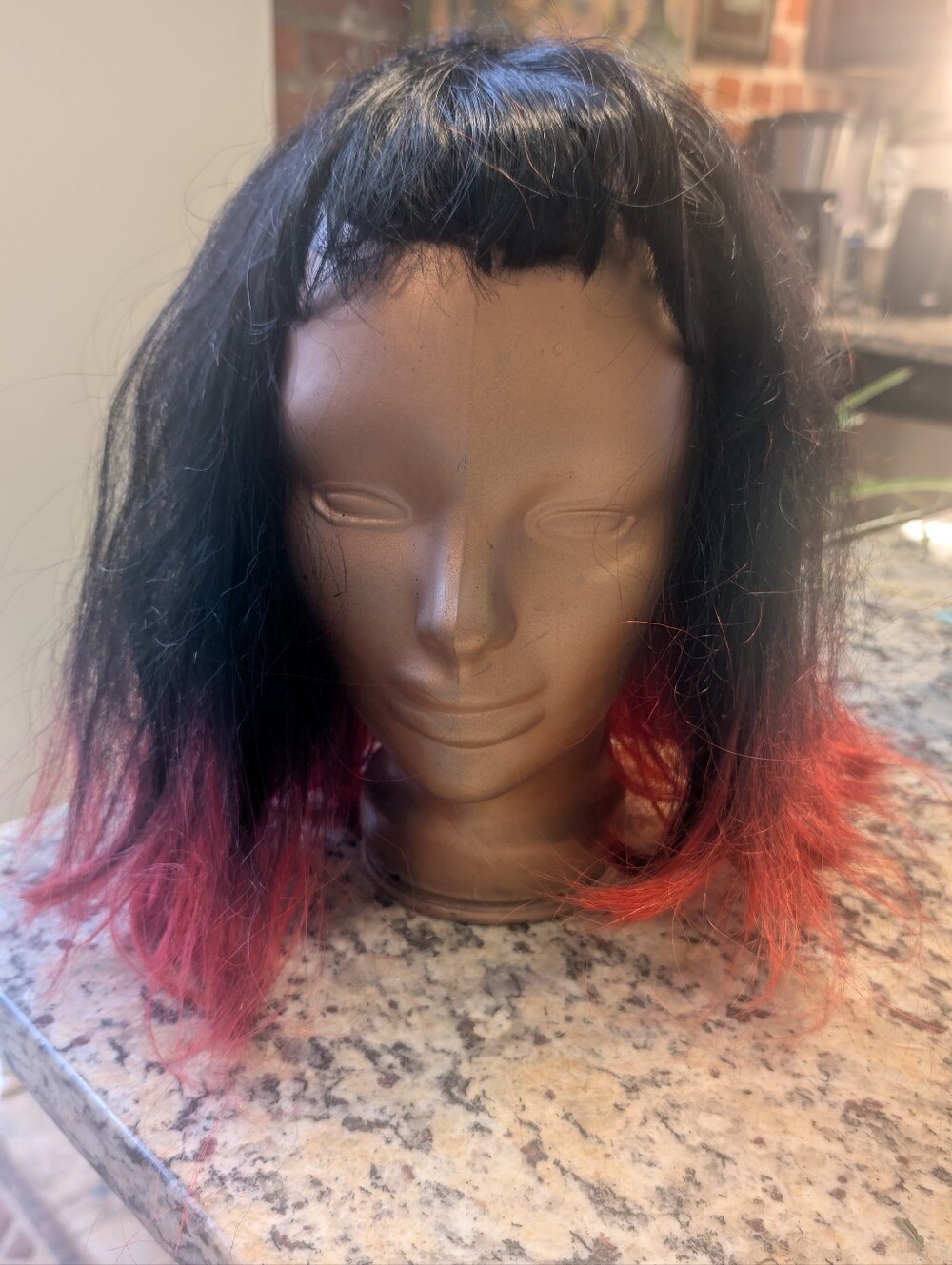 Black And Red Incognito Bob Wig